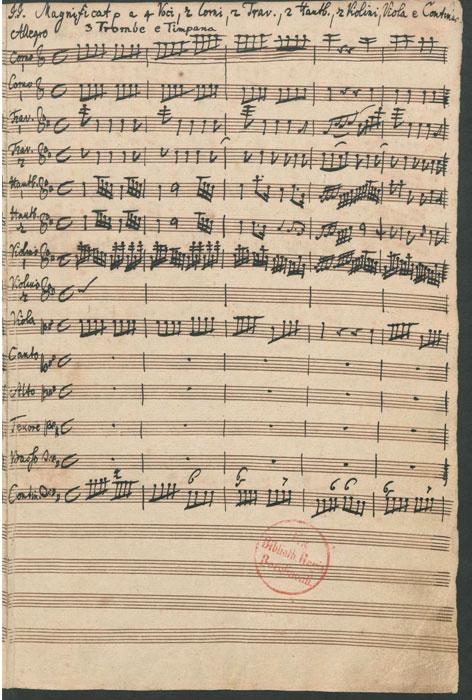 Originalpartitur, etwa 1732–1735. Staatsbibliothek zu Berlin.